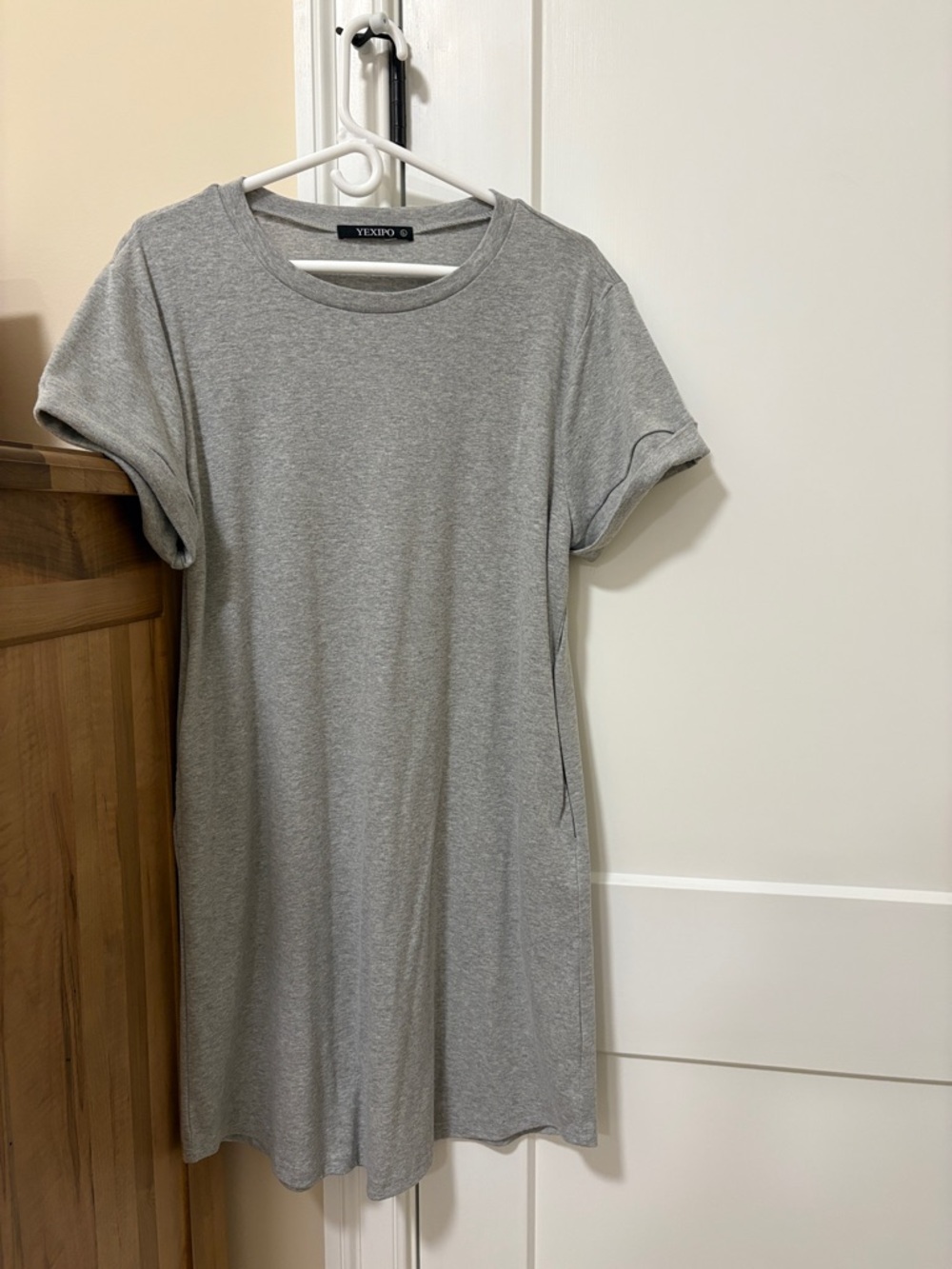 Amazon Gray Short Sleeve Mini Dress